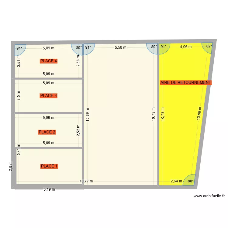 PARKING STATIONNEMENT - ST PIERRE. Plan de 