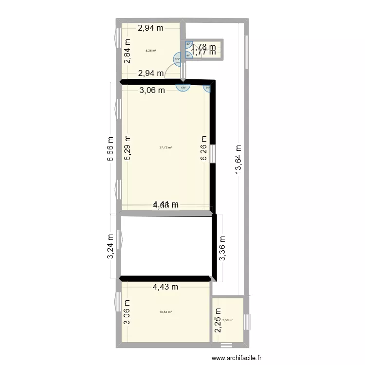 Valentin Julia. Plan de 5  et 55 m²