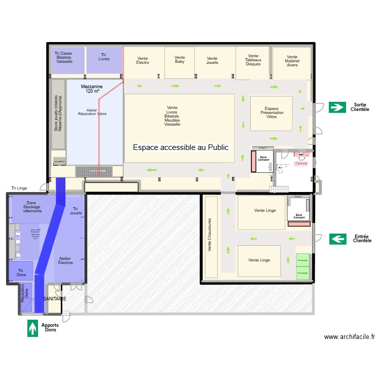 Implantation St Genis. Plan de 10 pièces et 1432 m2