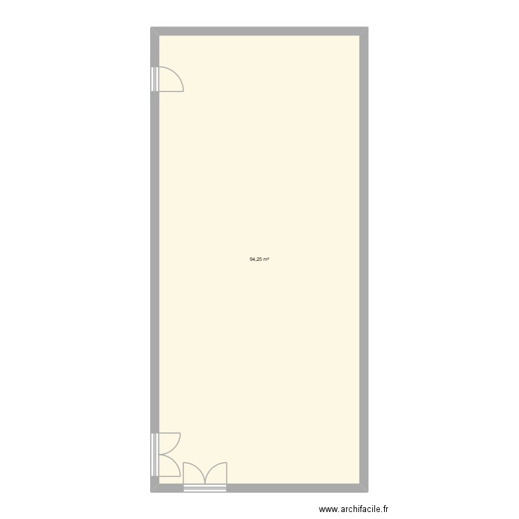 plan n°1. Plan de 1 pièce et 94 m2