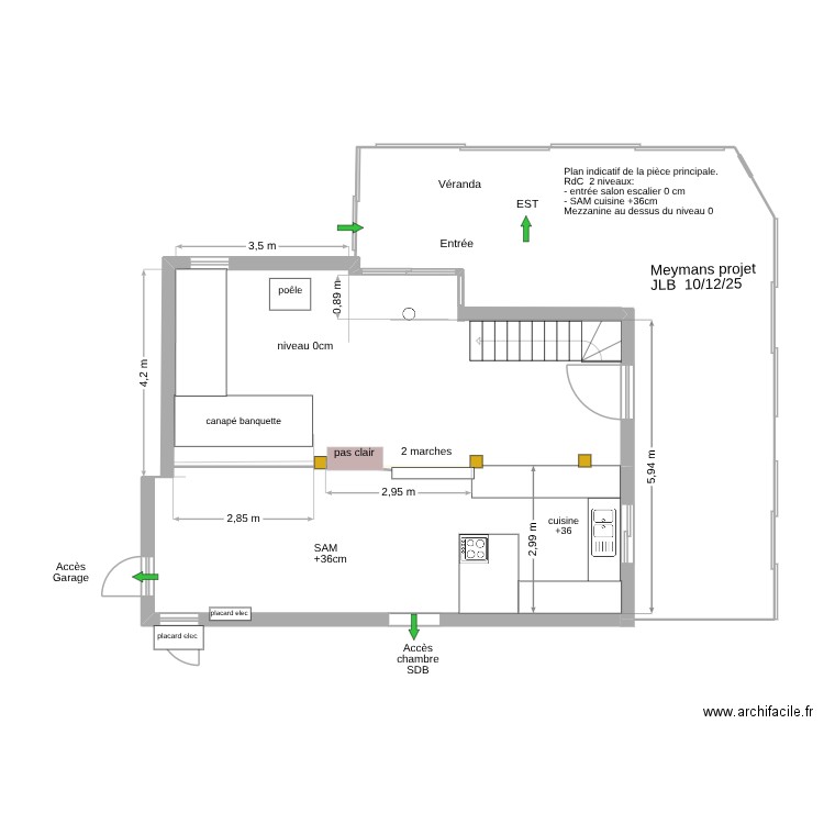 Meymans séjour projet 9 dec. V2. Plan de 0 pièce et 0 m2