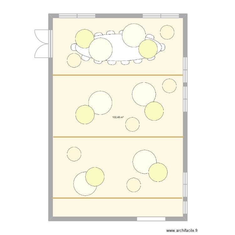 CHAUMONTEL - SALLE DU CONSEIL. Plan de 1 pièce et 102 m2