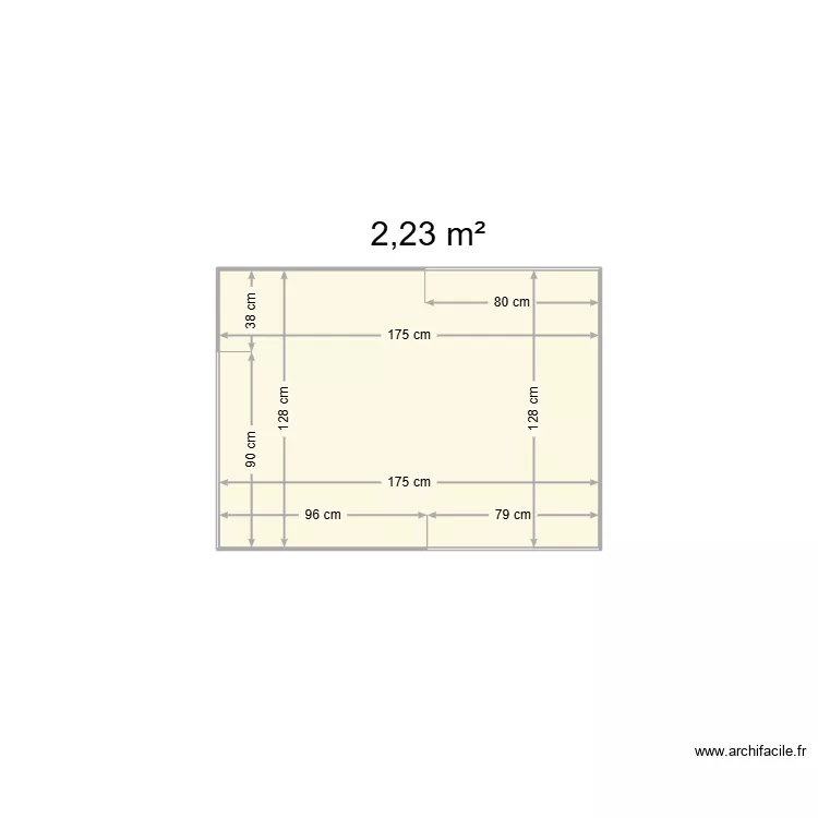 Couloir du haut. Plan de 