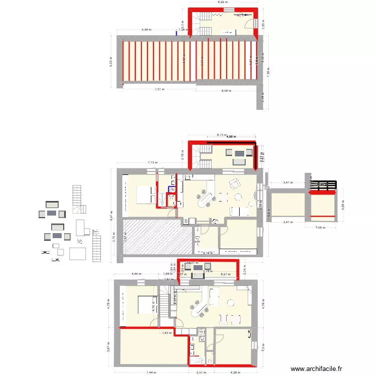 appart 34. Plan de 