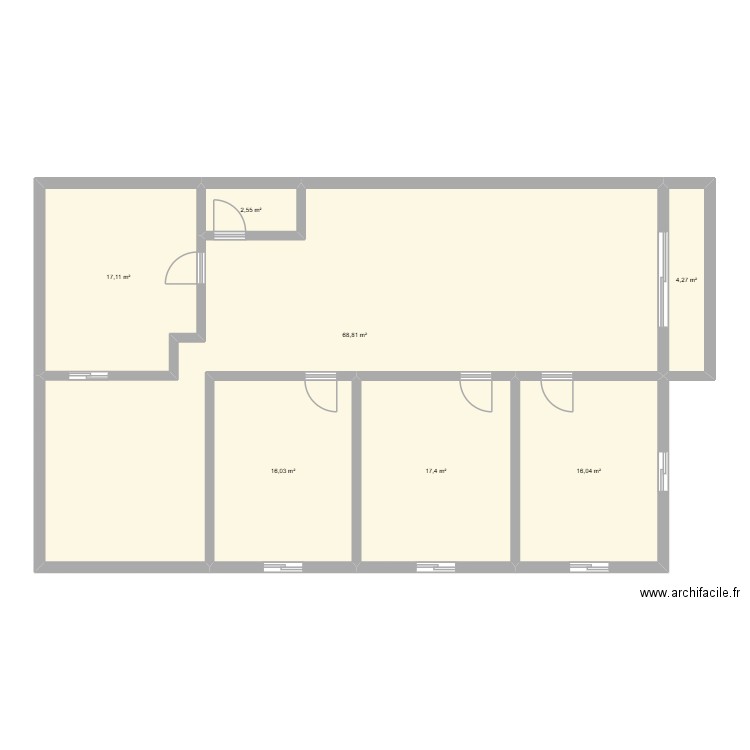 Edificio1. Plan de 7 pièces et 142 m2