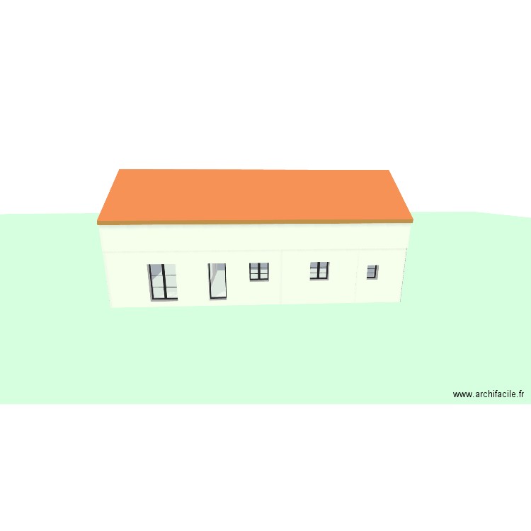Grange2. Plan de 5 pièces et 154 m2
