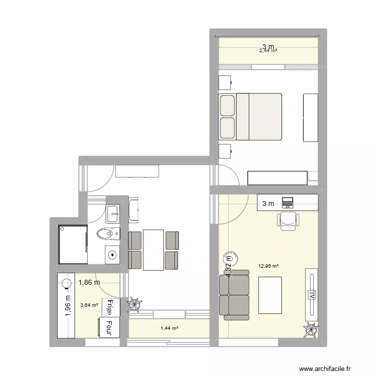 casa. Plan de 4 et 20 m² casa. Plan de 4 et 20 m²