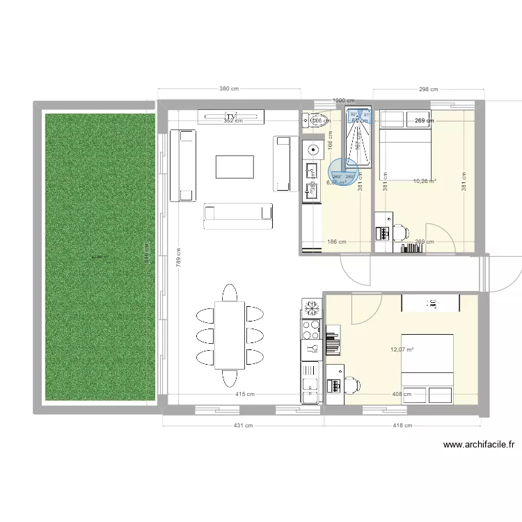 FLORADO1 RDC GAUCHE. Plan de 