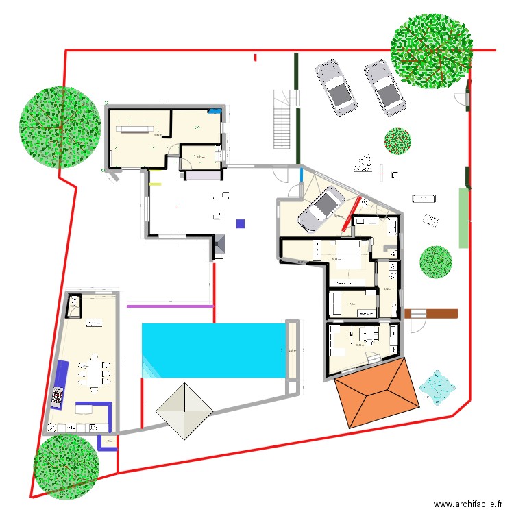 garage 2024. Plan de 11 pièces et 133 m2