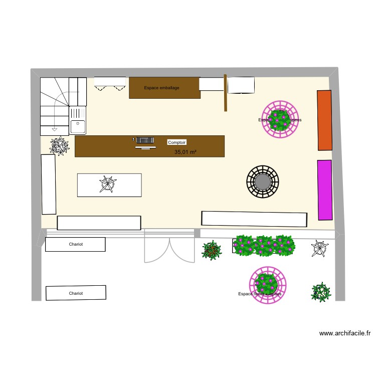 Atelier floral. Plan de 0 pièce et 0 m2 Atelier floral. Plan de 0 pièce et 0 m2