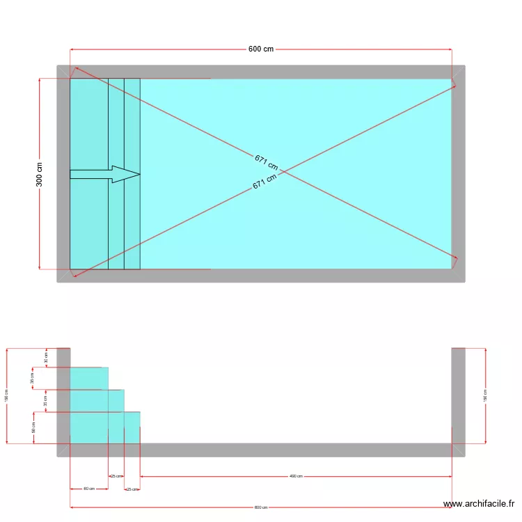 piscine 6666. Plan de 