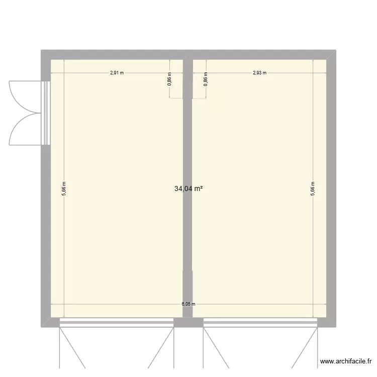 Garage1. Plan de 1 et 34 m² Garage1. Plan de 1 et 34 m²