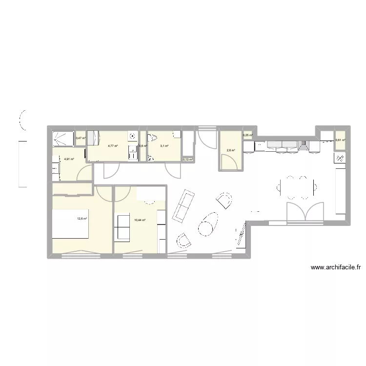 calypso 602. Plan de 11  et 40 m²