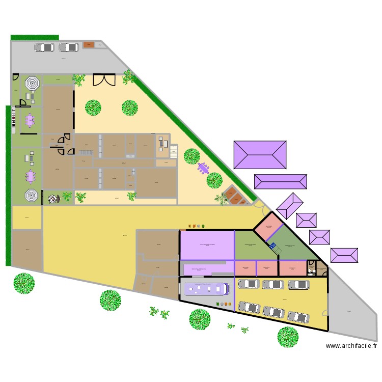 FOODTRUCK + 4 STANDS 0512. Plan de 62 pièces et 1889 m2