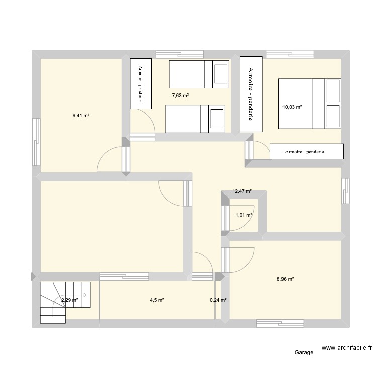 abegondo base actuelle. Plan de 10 pièces et 70 m2