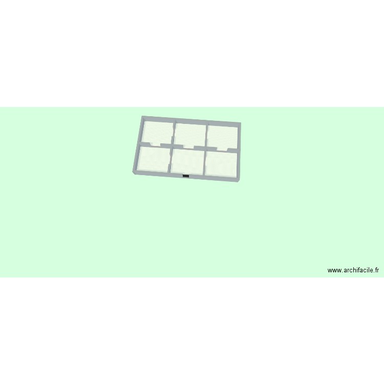 Plan fondation. Plan de 6 pièces et 91 m2