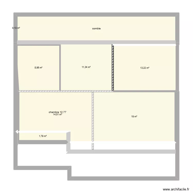Ozoir 1er &eacute;tage 29/3/2026 16h18. Plan de 8  et 87 m²