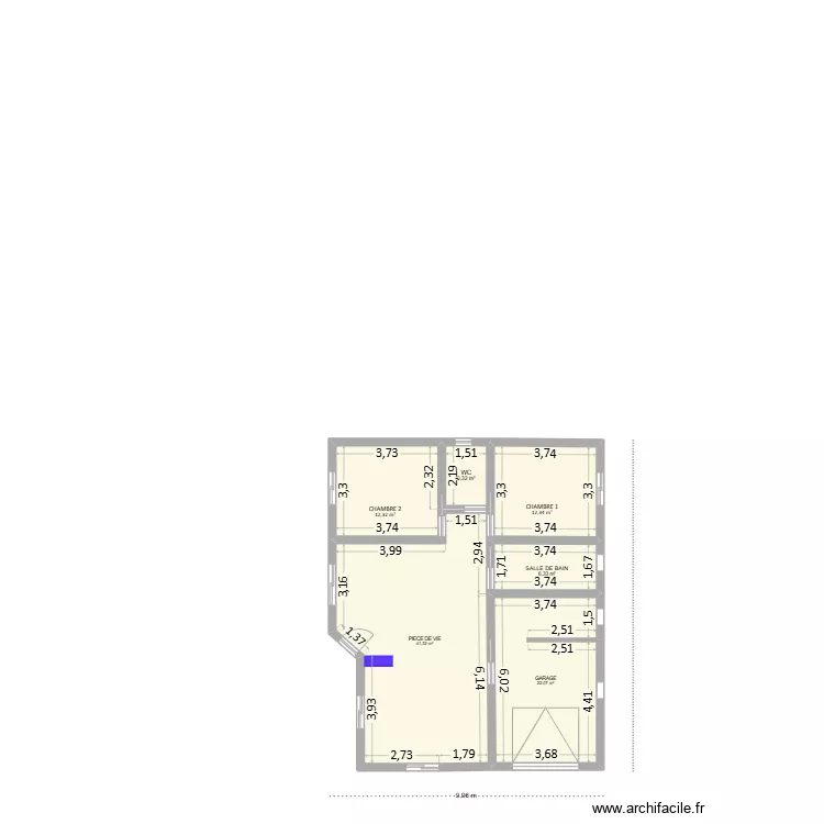 Plan finalis&eacute; vierge entr&eacute;e sud. Plan de 