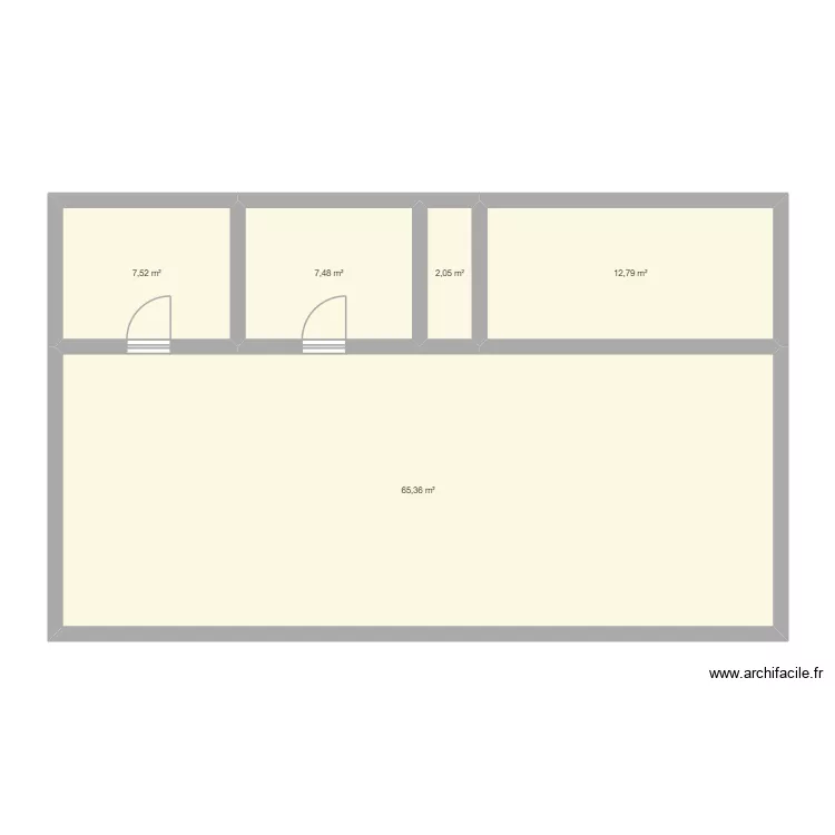 sdd. Plan de 5  et 95 m²