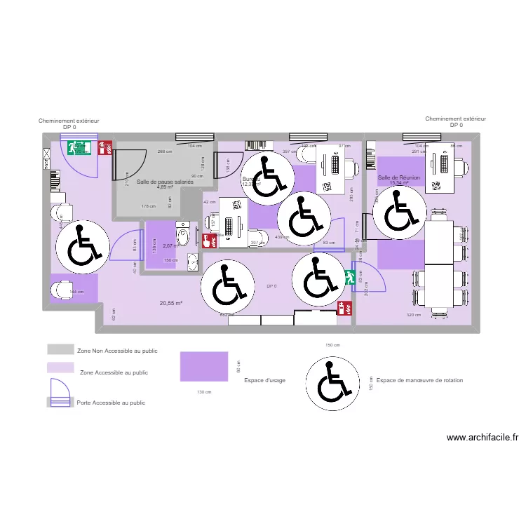 WIMOOV BLOIS DANS L EXISTANT ESPACE DE ROTATION. Plan de 