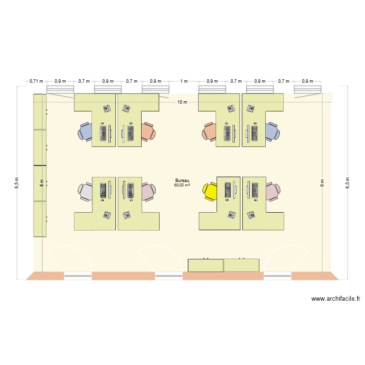 Finances. Plan de 1 pièce et 60 m2