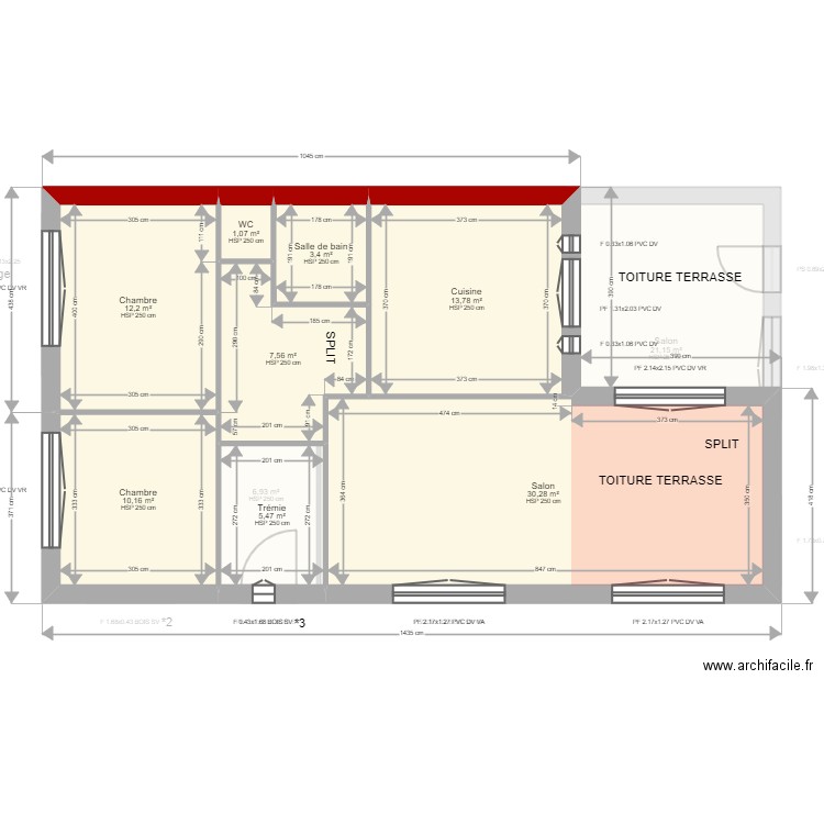 RICHARD . Plan de 14 pièces et 183 m2