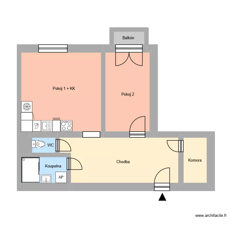 Havl&iacute;čkovo n&aacute;měst&iacute; 795, byt 6. Plan de 12  et 171 m²