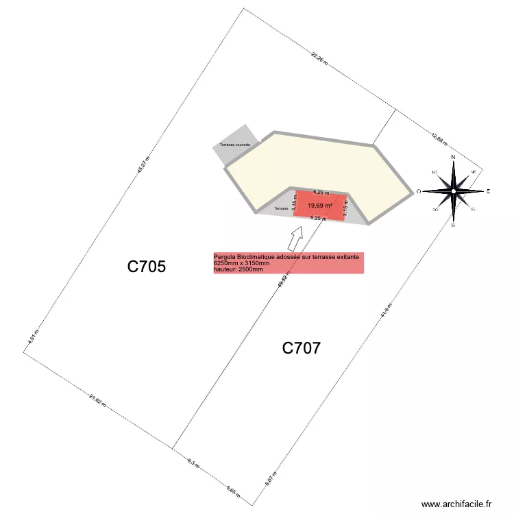 dpc2. Plan de 2  et 148 m²