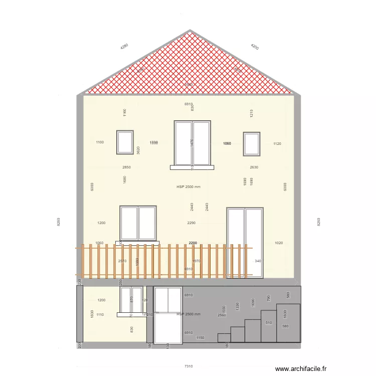 plan facade tramblay terasse 2. Plan de 