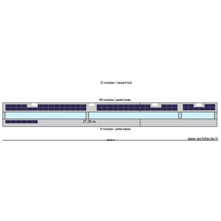 DARBO 72 modules. Plan de 