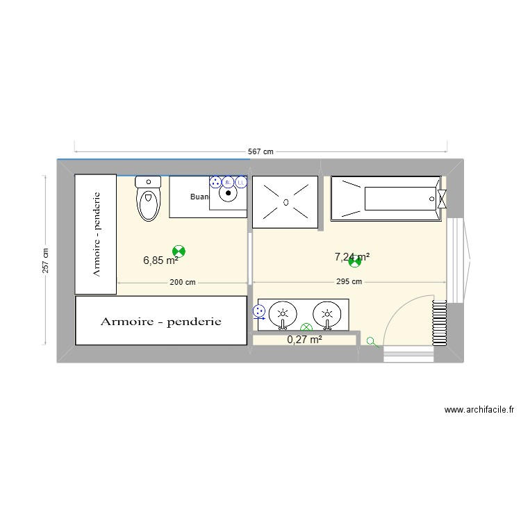 sdb paradis V10. Plan de 0 pièce et 0 m2