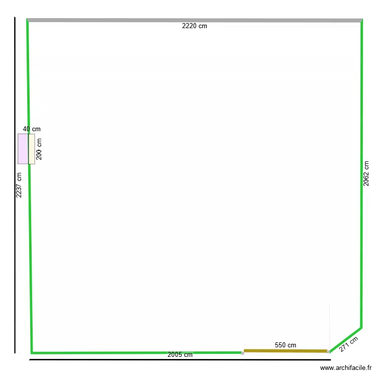 Plan clotures et portail - 09/07. Plan de 