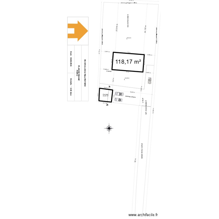 PLAN DE MASSE DEFINITIF 8. Plan de 2 pièces et 152 m2