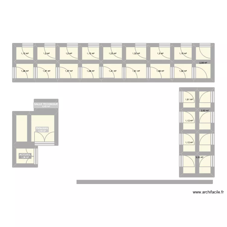 HOTEL KANI FADIADOUGOU. Plan de 25 et 38 m² HOTEL KANI FADIADOUGOU. Plan de 25 et 38 m²