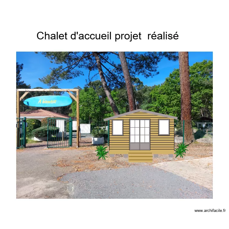 Chalet d'accueil. Plan de 
