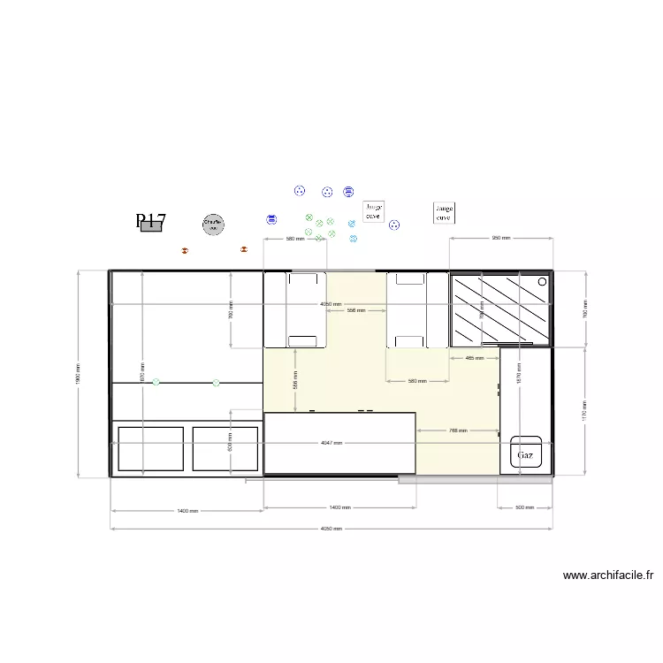Ducato L4H2 V1. Plan de 1 et 8 m² Ducato L4H2 V1. Plan de 1 et 8 m²