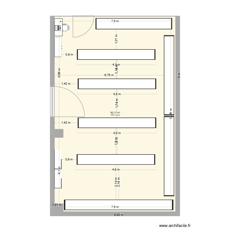Stock. Plan de 0 pièce et 0 m2