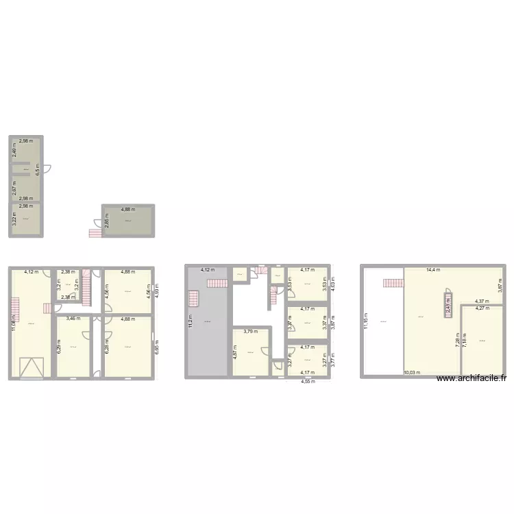 Maison papy ébauche. Plan de 21 et 493 m² Maison papy ébauche. Plan de 21 et 493 m²