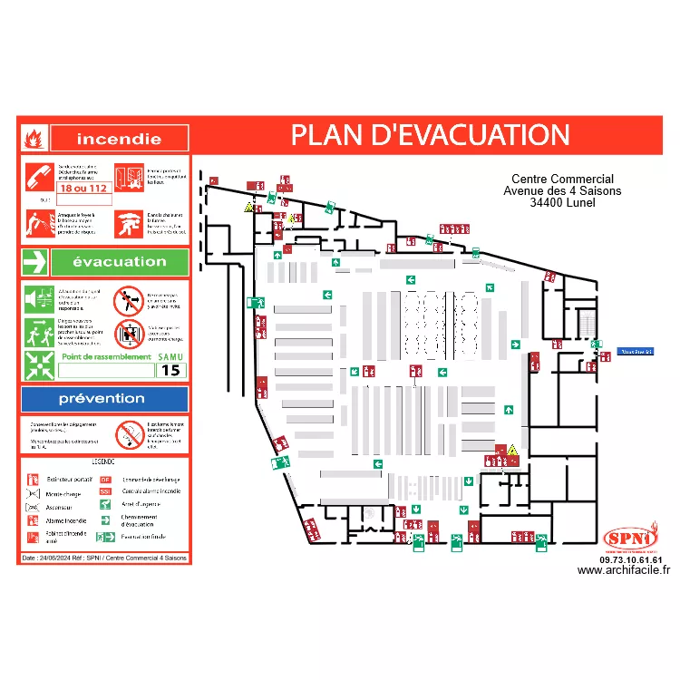 INTERMARCHÉ 4 SAISONS EVAC 5. Plan de INTERMARCHÉ 4 SAISONS EVAC 5. Plan de