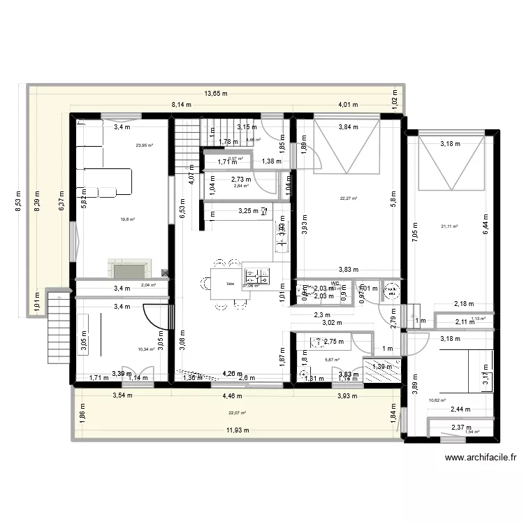 Replonges. Plan de 16  et 188 m²