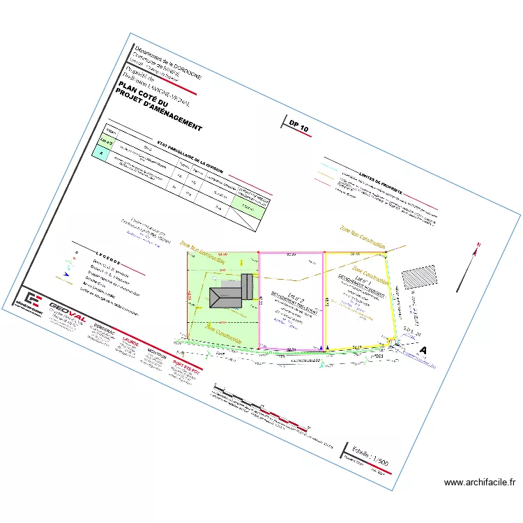 PLAN ASSAINISSEMENT. Plan de 