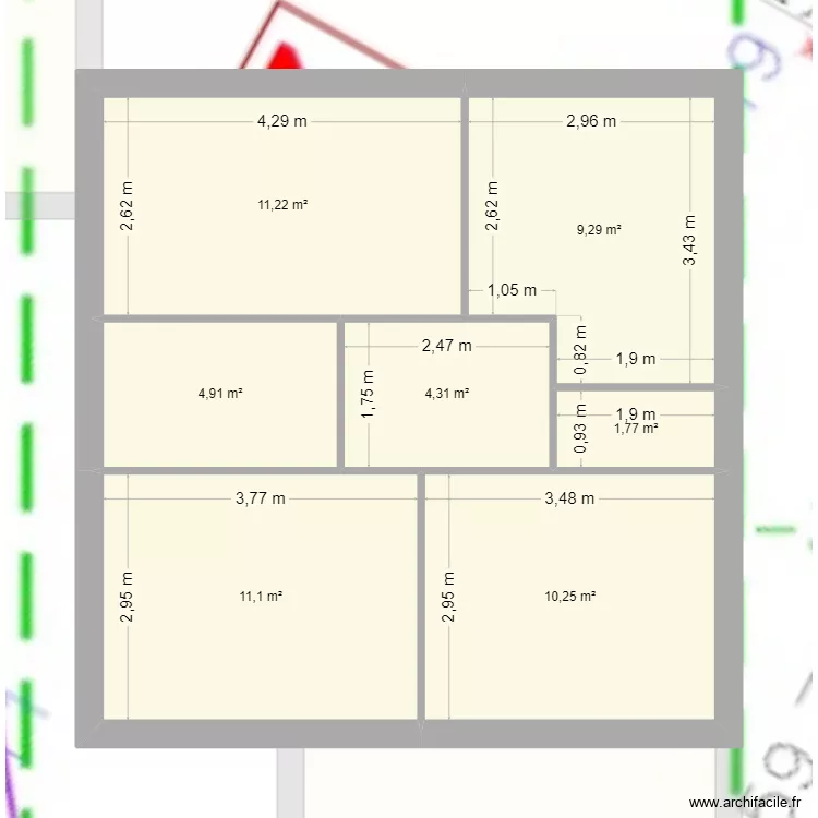 maison etage 4 chambre lot 17. Plan de 