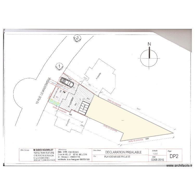 surface jardin. Plan de 1 pièce et 163 m2
