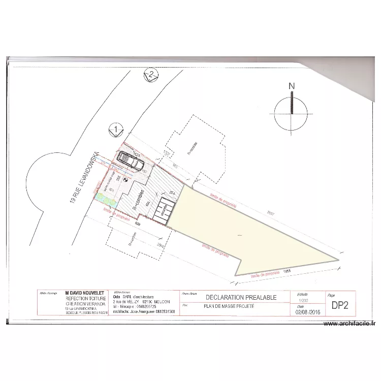 surface jardin. Plan de 1 pièce et 163 m²