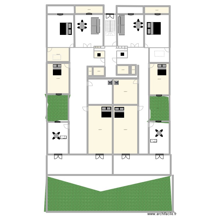 belair 3. Plan de 15 pièces et 177 m2