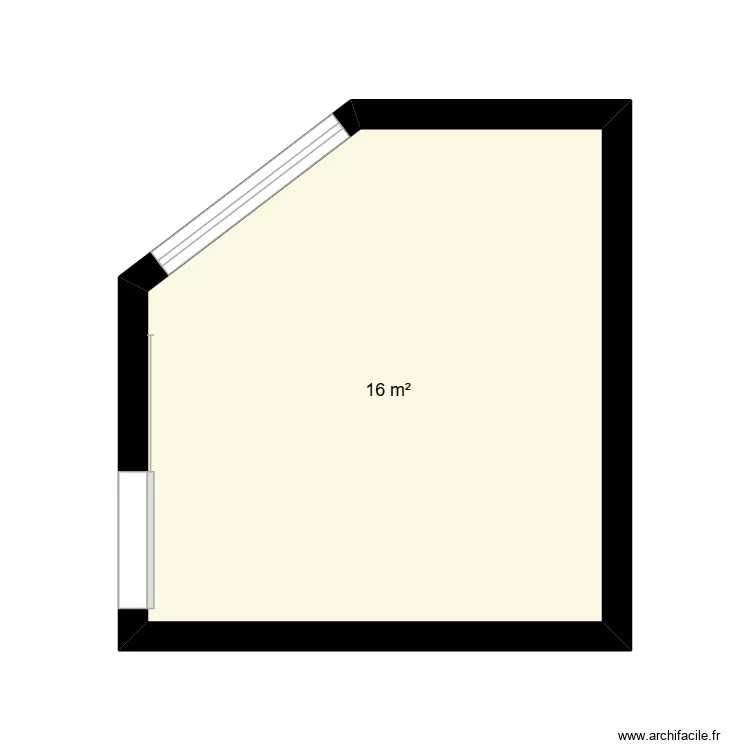 Libererie Rhimo Ben Ajjiba. Plan de 1 pièce et 16 m²