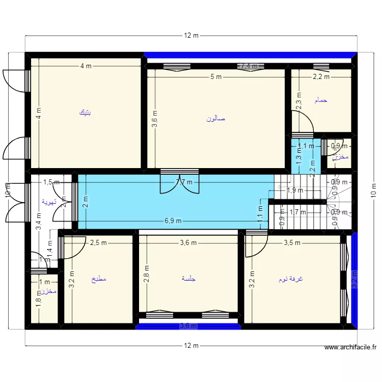 PLAN 12X10 Client N 48 47 25 36. Plan de 16  et 99 m²