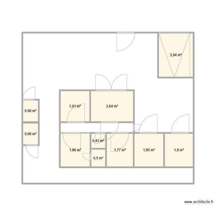 plan ids dapaong. Plan de 11 pièces et 17 m2