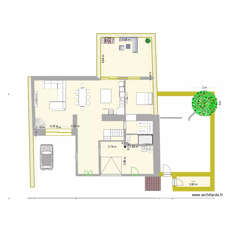 portugal  2 bis. Plan de 3  et 153 m²