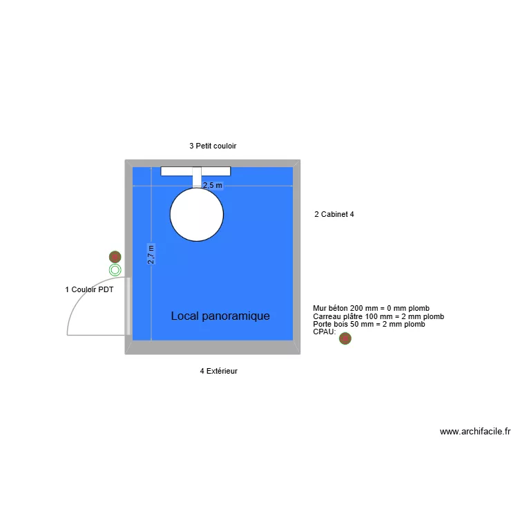 60388 Local panoramique. Plan de 1  et 7 m²